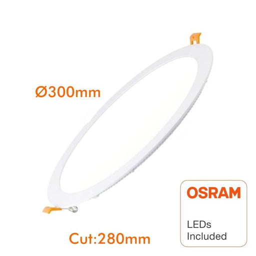 30W Slim Round LED Downlight with OSRAM Chip 3000K - LED ceiling