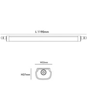 30W Tri-proof GLOWLUXE LED Batten 120cm 4000K - Ceiling Light Fixtures - Battens