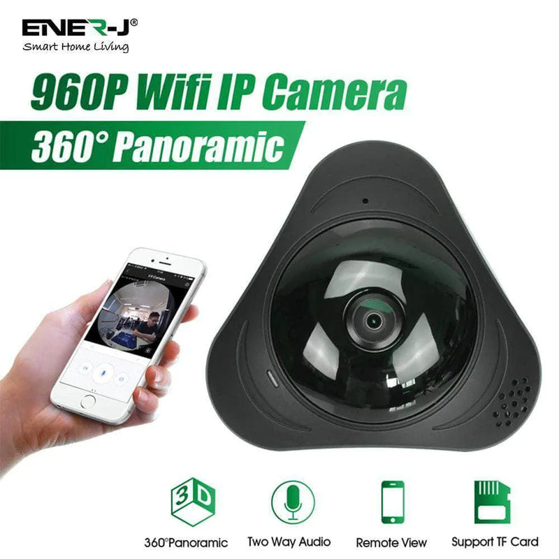 360° Panoramic Fisheye Security Camera with 2 Way Audio - Surveillance Cameras - Non-lighting Products