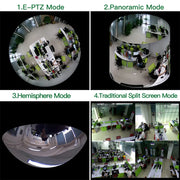 360° Panoramic Fisheye Security Camera with 2 Way Audio - Surveillance Cameras - Non-lighting Products