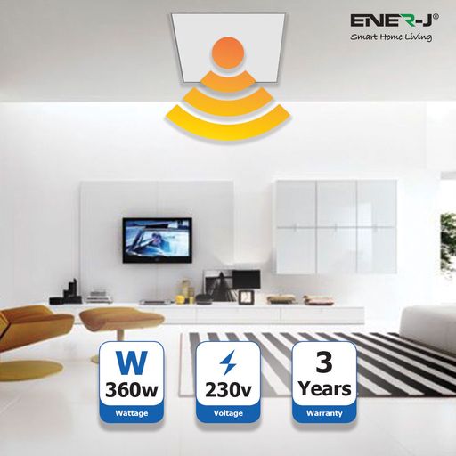 360W Infrared Heating Panel 60x60cm in White - Infrared Heater