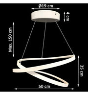 36W Modern KISA LED Pendant Light 4000K - Ceiling Light Fixtures - Bulkheads