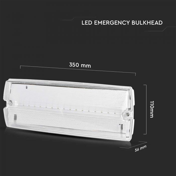 3W LED Emergency Light With Self Test Button 6400K - Emergency LED