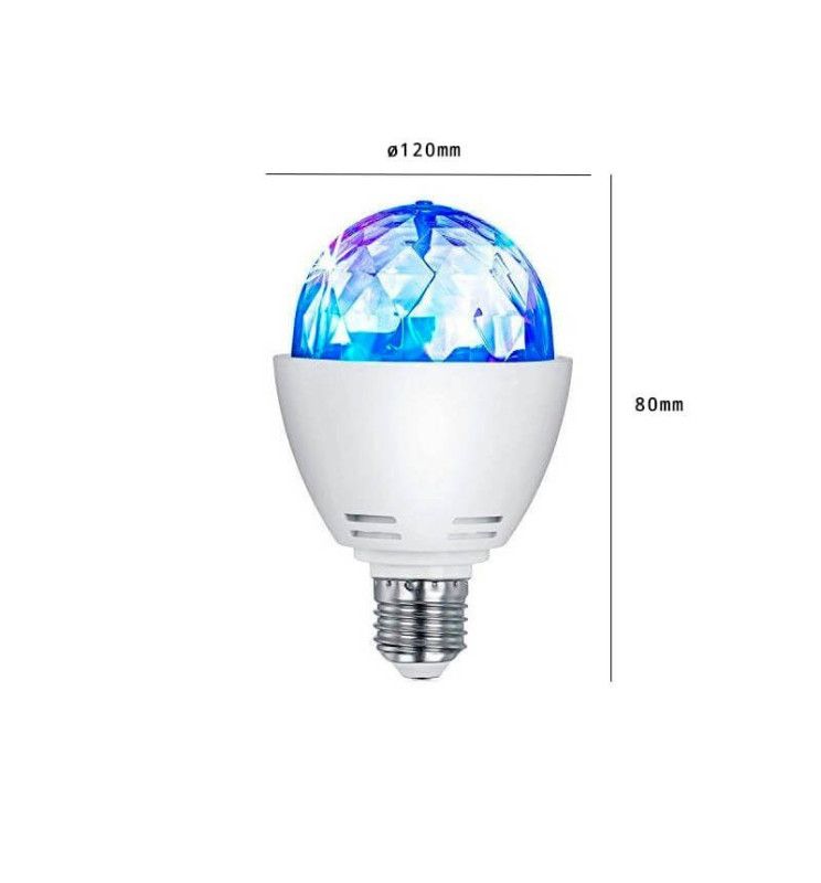 3W LED RGB Disco Rotating Light Bulb E27 - LED Light Bulbs - Lamps