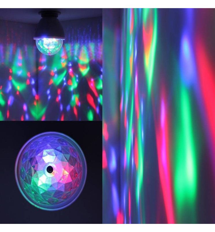 3W LED RGB Disco Rotating Light Bulb E27 - LED Light Bulbs - Lamps