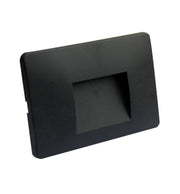 3W Rectangular LED Wall Light Black IP65 - Wall Light Fixtures - Bollard Lights