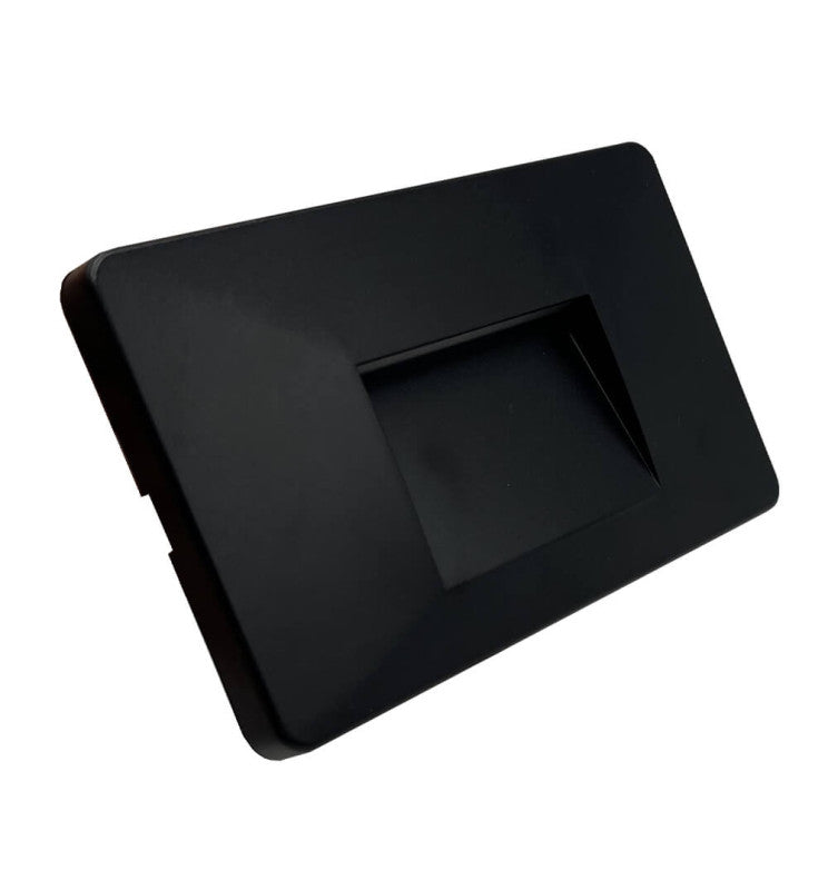 3W Rectangular LED Wall Light Black IP65 - Wall Light Fixtures - Bollard Lights