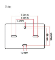 3W Rectangular LED Wall Light Black IP65 - Wall Light Fixtures - Bollard Lights