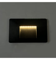 3W Rectangular LED Wall Light Black IP65 - Wall Light Fixtures - Bollard Lights