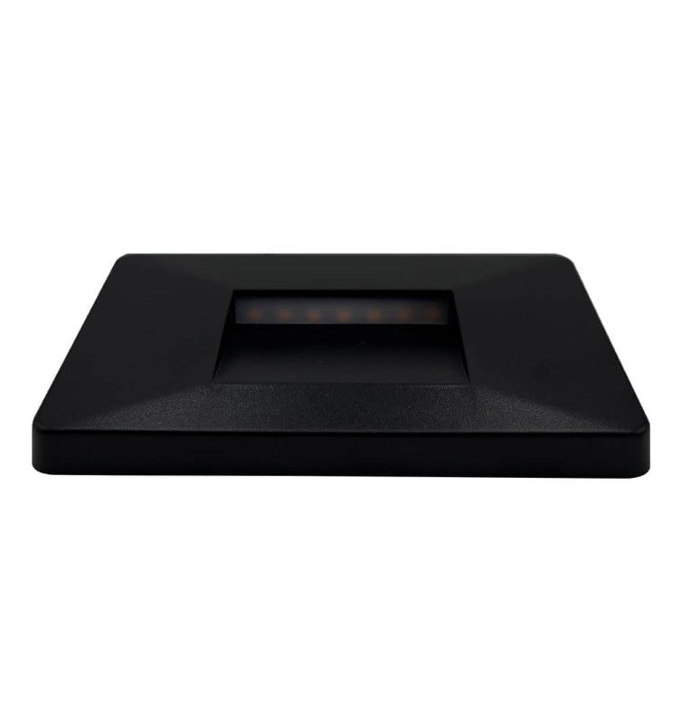 3W Rectangular LED Wall Light Black IP65 - Wall Light Fixtures - Bollard Lights