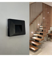 3W Rectangular LED Wall Light Black IP65 - Wall Light Fixtures - Bollard Lights