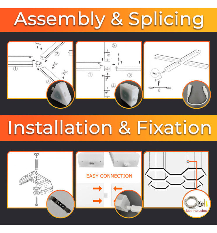 40W LED Batten Light 120cm for Custom Ceilings 5700K