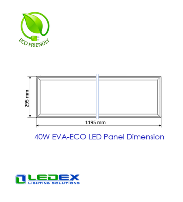 40W EVA ECO 120x30mm LED Panel 6000K - LED Panel