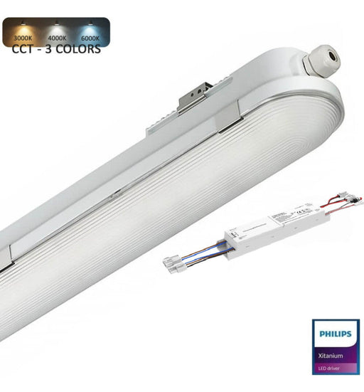 55W 150cm Tri-proof LED Batten Emergency Kit Philips Driver 140 Lm/W 3CCT - STANDARD 10-20 Working days - Battens