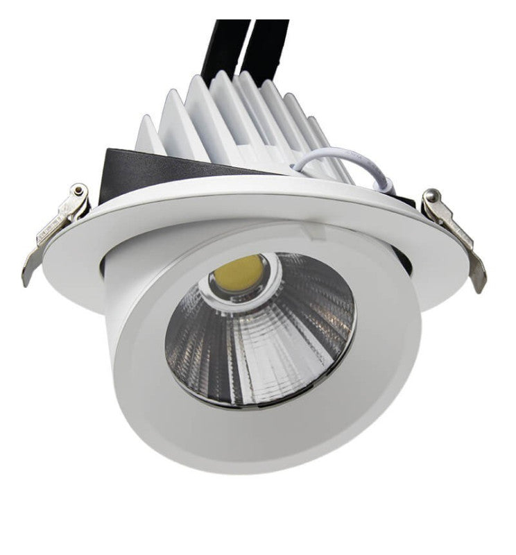 40W Adjustable Recessed LED Spotlight with Philips Driver CCT CRI92 - Flood & Spot Lights - Downlights