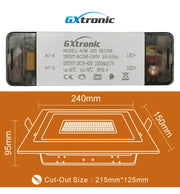 40W Adjustable Rectangular LED Spotlight OSRAM CHIP 140Lm/W CCT 120º No Flick - Flood & Spot Lights - Downlights