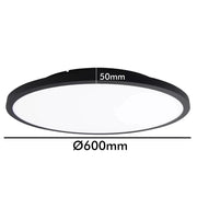 40W Dimmable OSLO LED Ceiling Light in Black 3 CCT - Ceiling Light Fixtures - Downlights