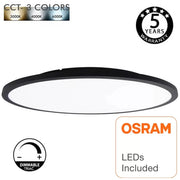 40W Dimmable OSLO LED Ceiling Light in Black 3 CCT - Ceiling Light Fixtures - Downlights