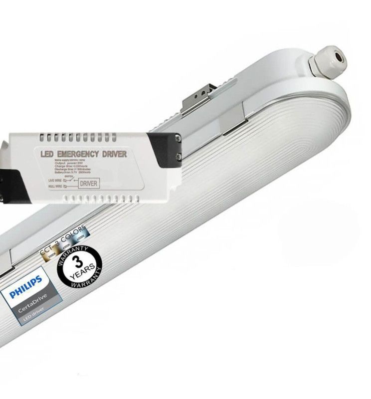 40W Tri-proof Emergency LED Batten 120cm 3 CCT - LED Batten