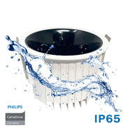 40W LED Downlight Round Philips CertaDrive UGR13 IP65 CCT - LED Downlight