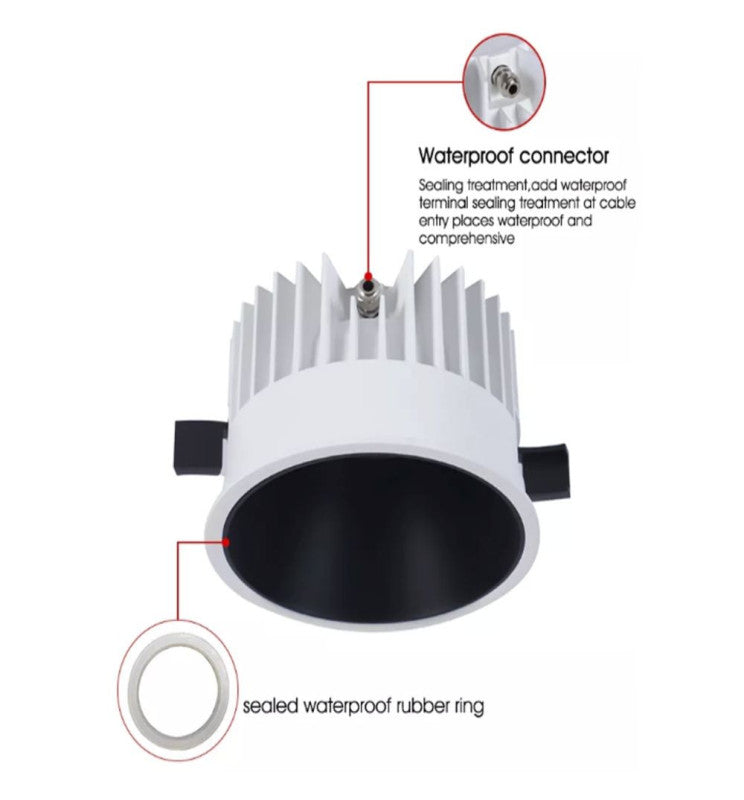 40W LED Downlight Round Philips CertaDrive UGR13 IP65 CCT - LED Downlight