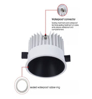 40W LED Downlight Round Philips CertaDrive UGR13 IP65 CCT - Ceiling Light Fixtures - Downlights