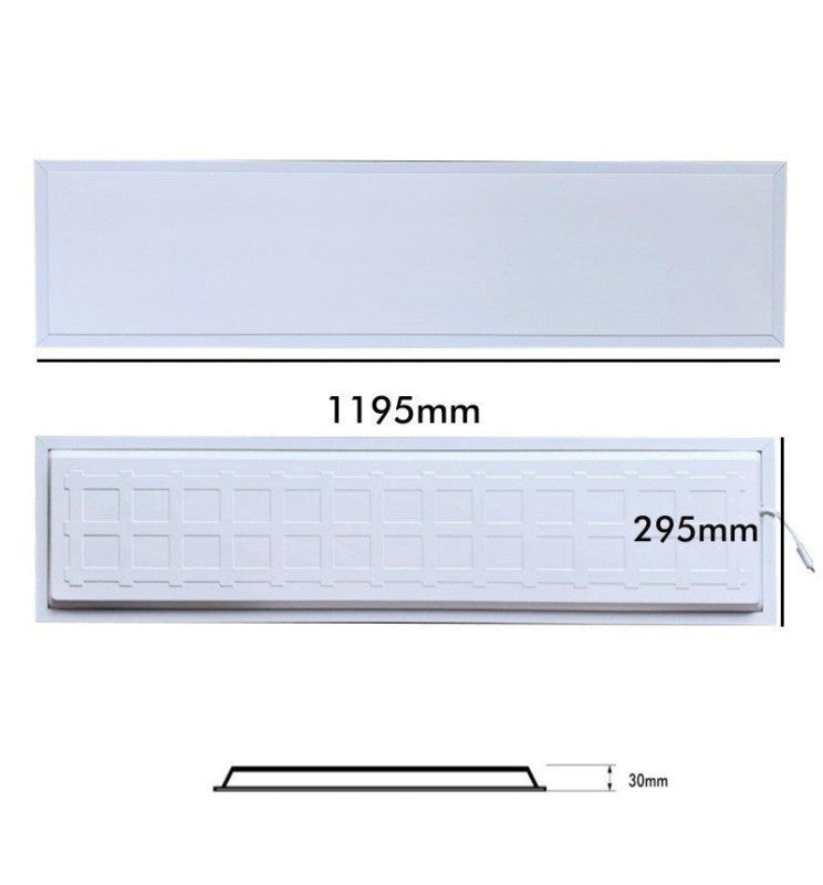 40W LED Panel 120x30cm with PHILIPS Driver 6 Pack - Ceiling Light Fixtures - Panels