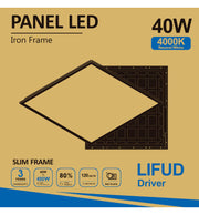 40W LED Panel 60x60cm with Flicker-free LIFUD Driver 4000K - Ceiling Light Fixtures - Panels