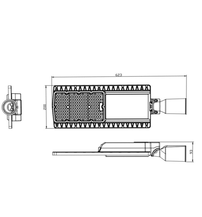 100W LED Streetlight HALLEY with BRIDGELUX Chips and Photoelectric Sensor