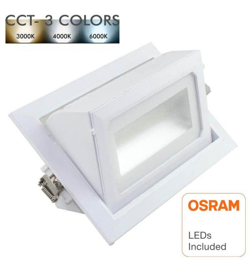 40W Recessed Adjustable LED Downlight with OSRAM Chip 3 CCT - Ceiling Light Fixtures - Downlights