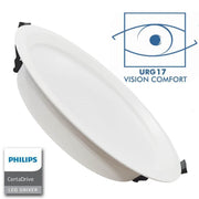 40W Round LED Downlight Philips Driver UGR17 CRI + 90 IP54 3CCT - Ceiling Light Fixtures - Downlights