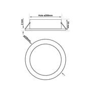 44W Round LED Downlight UGR17 3 CCT - LED Downlight