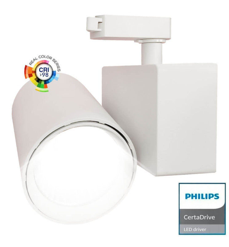 40W Single Phase MADRID LED Track Light White - Track Lighting