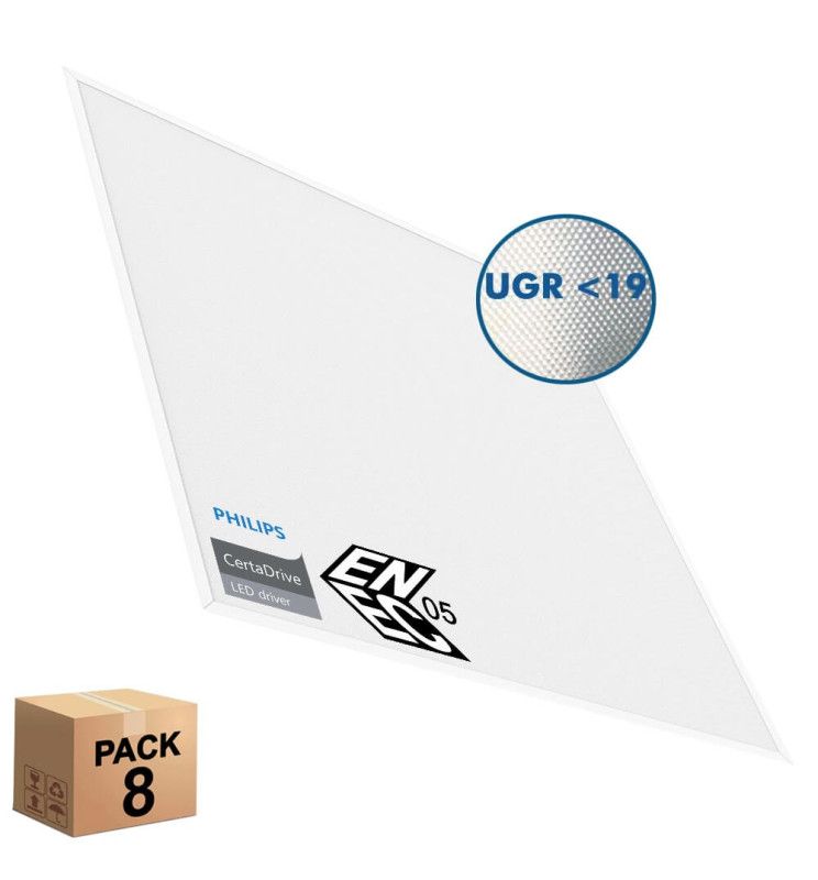 40W Slim LED Panel 60x60cm with PHILIPS Driver 5700K 8 Pack - Ceiling Light Fixtures - Panels