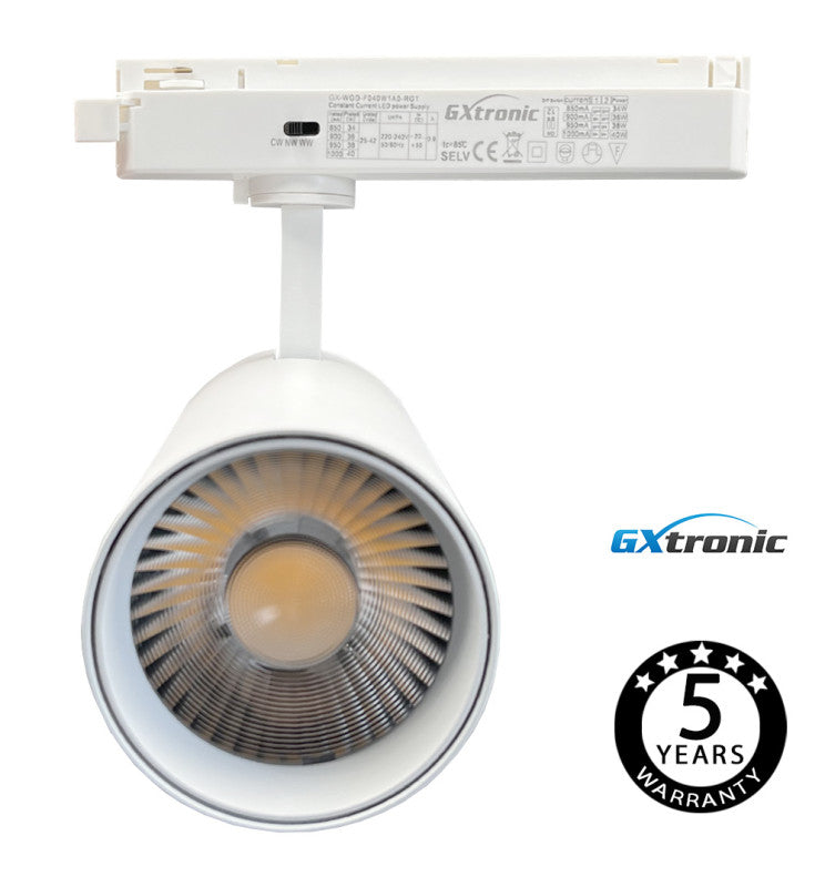 40W to 34W Single Phase NEW MAYA LED Track Spotlight White 3 CCT - Track Lighting - Track Lighting