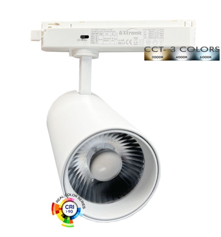 40W to 34W Single Phase NEW MAYA LED Track Spotlight White 3 CCT - Track Lighting - Track Lighting