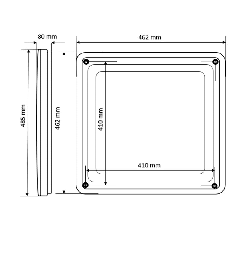 44W Square ALEX LED Ceiling Light with Moonlight Effect 4000K - LED ceiling lighting