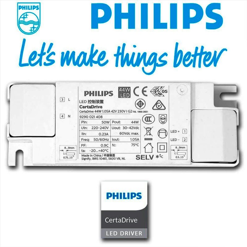 44W LED Panel 120X30cm Slim Philips Driver UGR19 IP40 4000K - Ceiling Light Fixtures - Panels