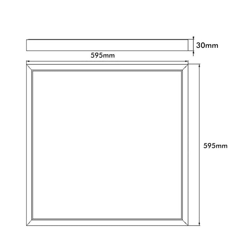 48W to 24W Adjustable Power LED Panel 60x60cm 4000K - Ceiling Light Fixtures - Panels