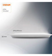 48W to 24W Adjustable Power LED Panel 60x60cm 4000K - Ceiling Light Fixtures - Panels