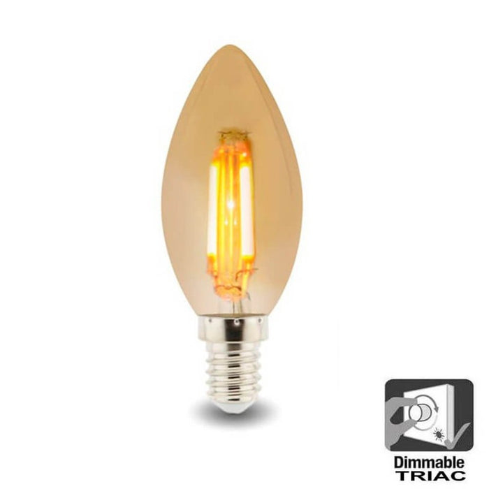 4W LED Bulb Candle Filament E14 Dimmable - 2700K - E14 Candle Bulb