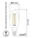 4W LED Candle Filament Bulb 2700K E14 2 pack - E14 Candle Bulb