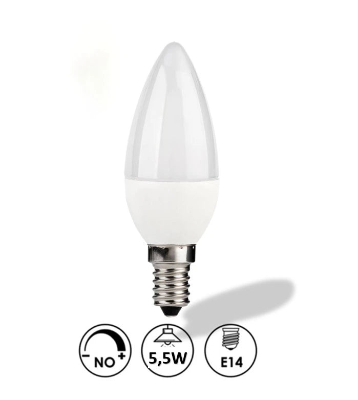 5.5W E14 LED Candle Bulb 4000K 3 Pack - E14 Candle Bulb