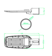 50W AVANT LED Streetlight with OSRAM Chip 3000K - LED Streetlight