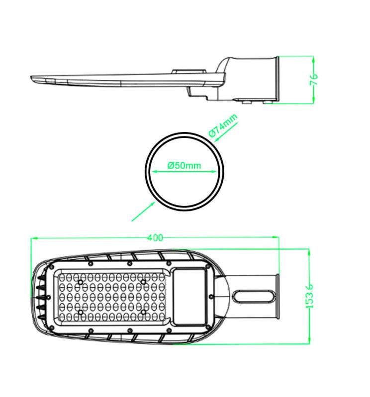 50W AVANT LED Streetlight with OSRAM Chip 3000K - LED Streetlight