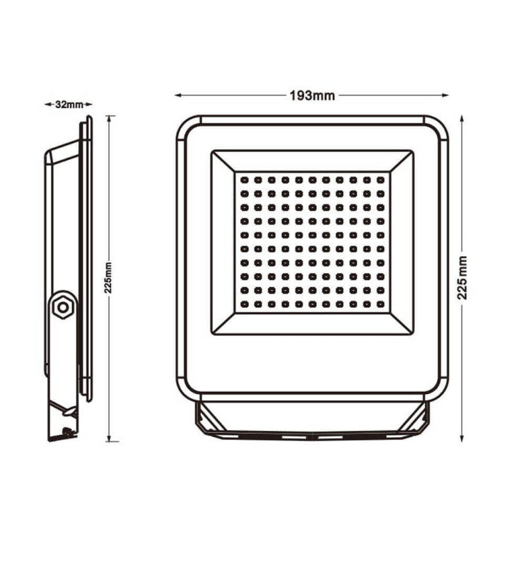50W EVO PRO LED Floodlight with LUMILEDS Chip 3 CCT - Flood & Spot Lights - Floodlights