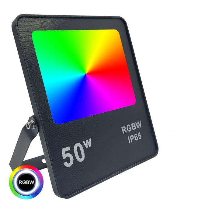 50W LED Floodlight RGB+White IP65 with Remote Control