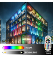 50W LED Floodlight with Remote Control IP65 RGBW - LED Floodlight