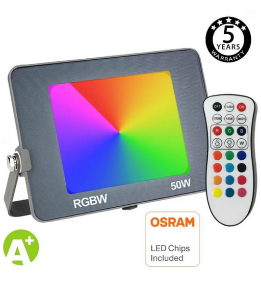 50W LED Floodlight with OSRAM Chip RGB+W - LED Floodlight