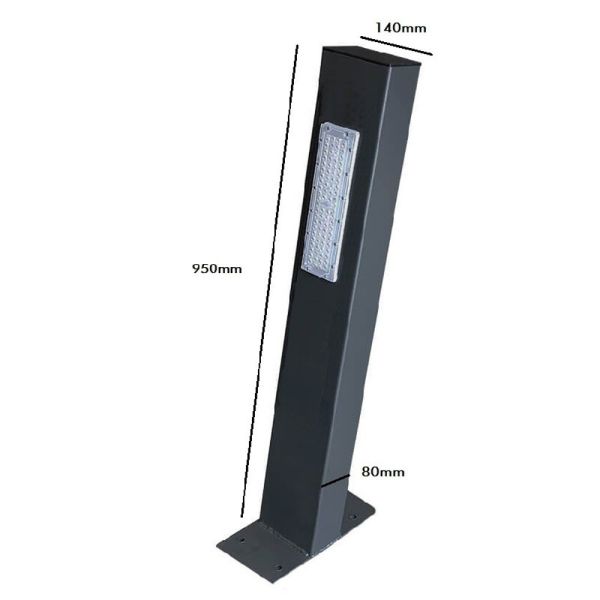 50W Wanda LED Bollard 5000K - Landscape Pathway Lighting - Bollard Lights